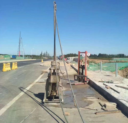 蓟州公路高聚物注浆加固